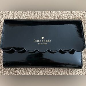 Kate Spade Kiernan Black Patent Leather Wallet, NWT